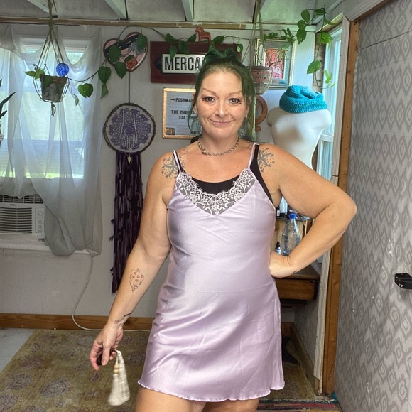 Ekouaer Pastel Purple Lightweight Night Gown Lingerie Dress Size Medium - Picture 13 of 13